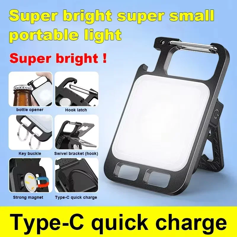 Keychain Flashlight - Portable Keychain Light Mini Multifunctional Camping