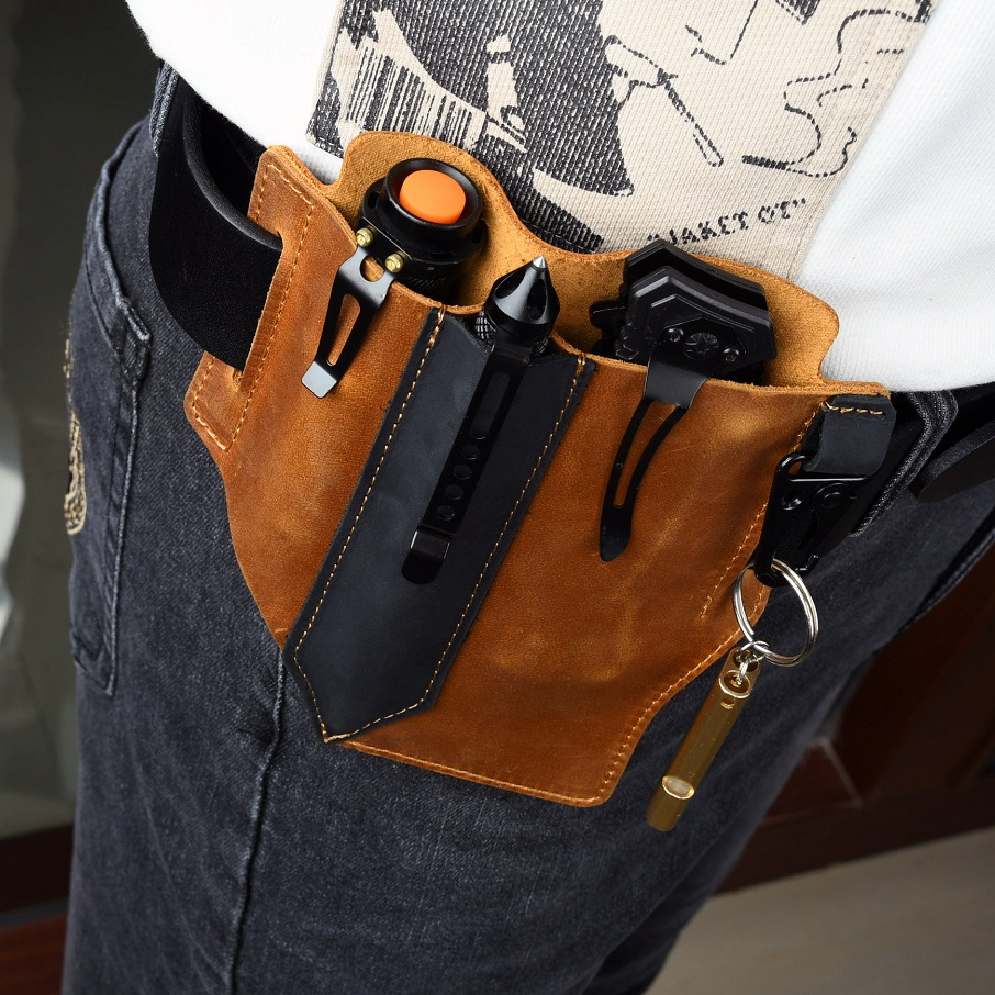 Edc Carry Fanny Pack - Men Travel Tactical Waist Bag Personal