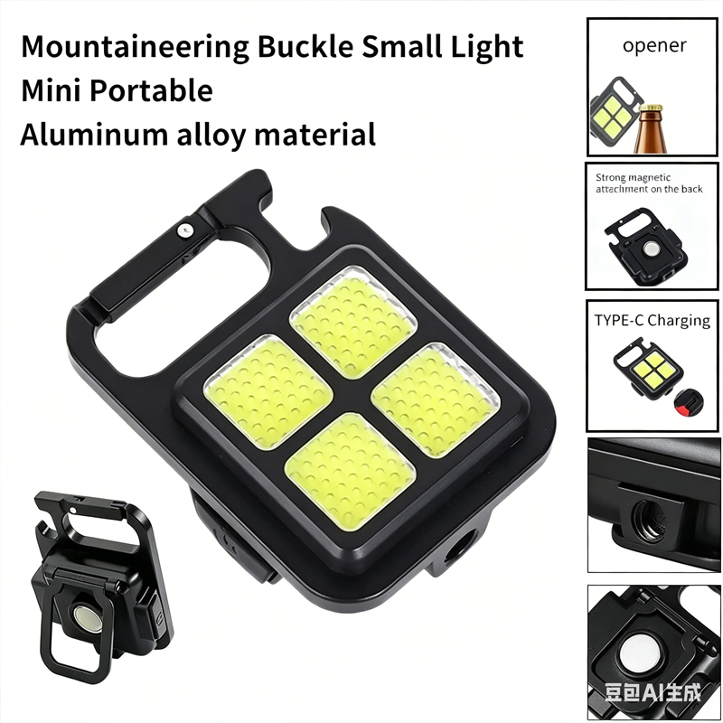 Keychain Flashlight - 4 Lamp Beads Outdoor Strong Light