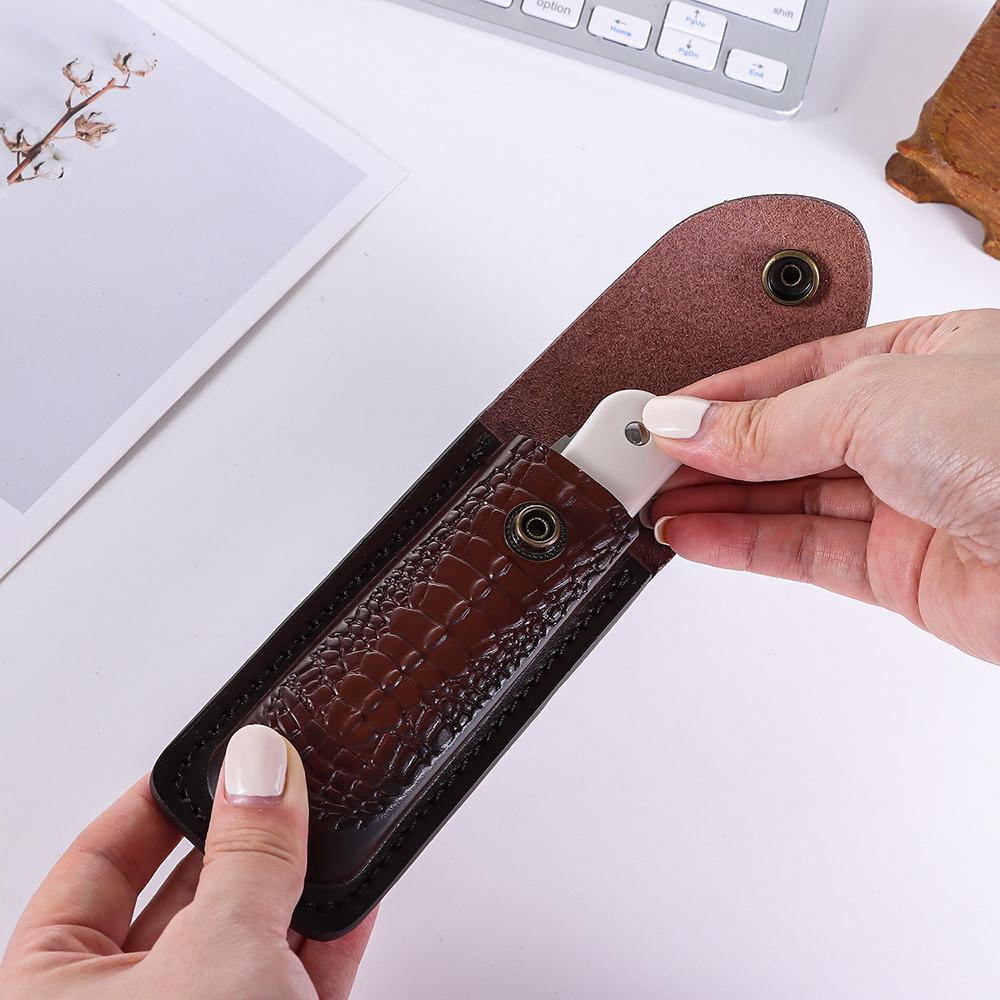 Cowhide Leather Sheath for Fol - Edc Everyday Carry Knives recension och pris