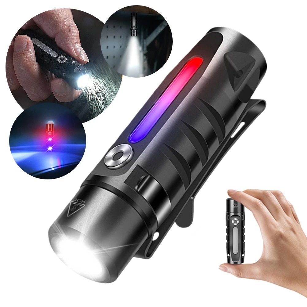 MINI LED Flashlight Type-C Rec - Keychain Flashlight recension och pris