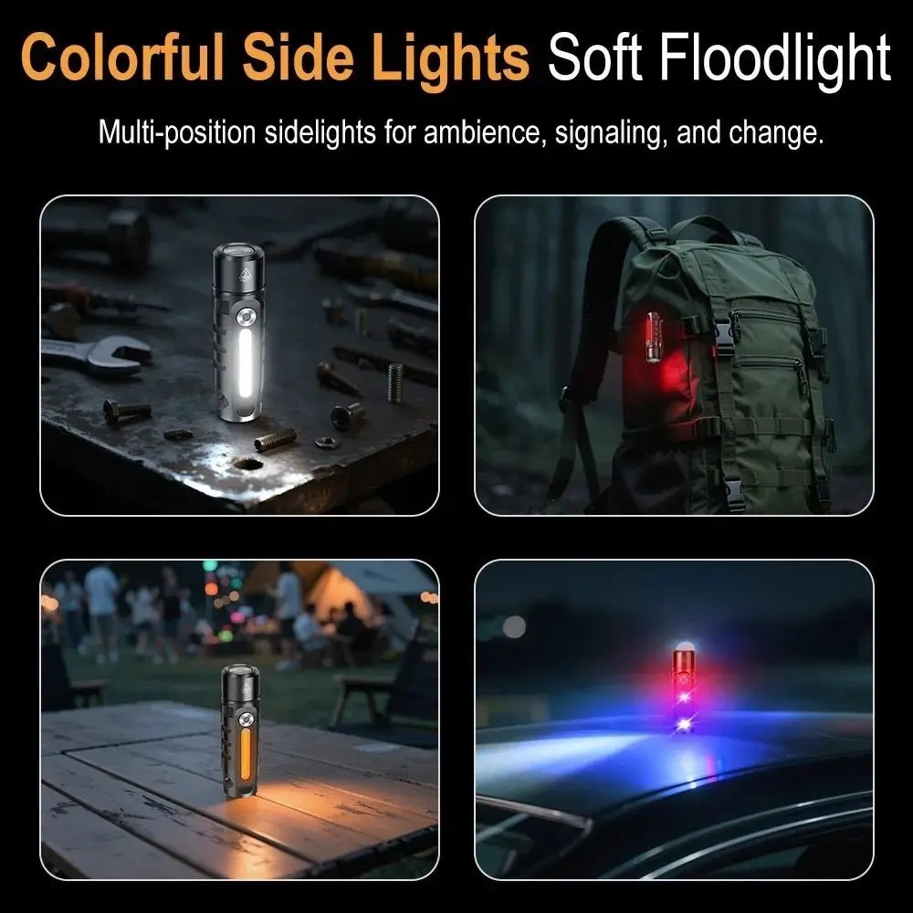 MINI LED Flashlight Type-C Rec - Keychain Flashlight recension och pris