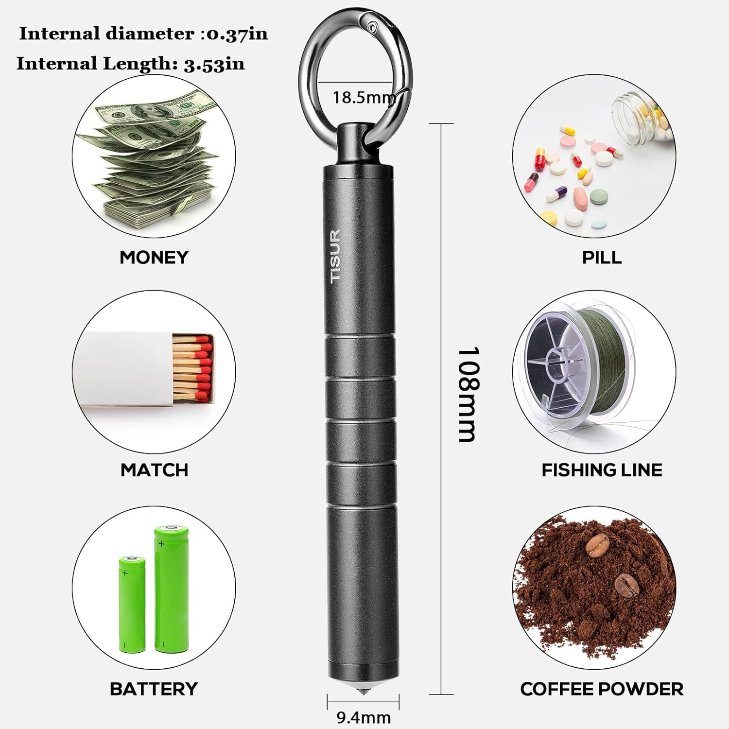 Metal Pill Organizer, Titanium - Edc Day Carry recension och pris