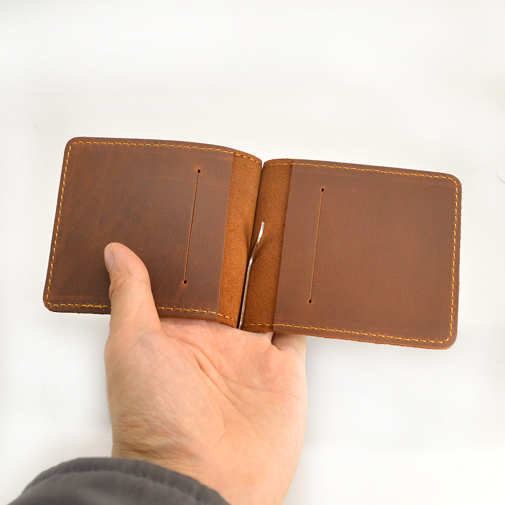 Handmade Genuine Leather Money - Money Clip Magnetic recension och pris