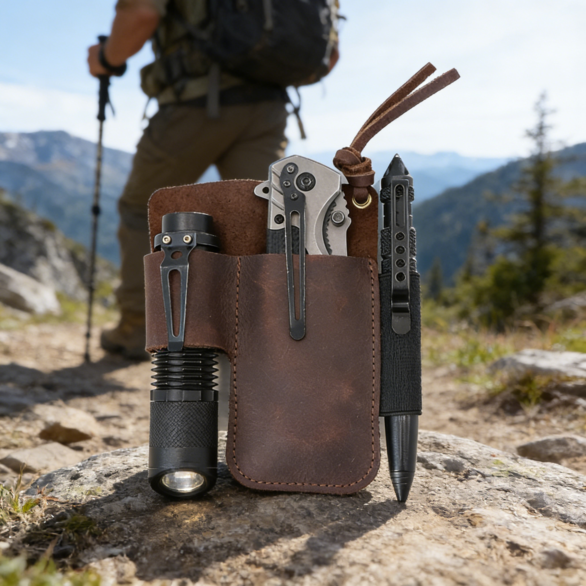 EDC Leather Flashlight Tool Ho - Edc Everyday Carry recension och pris