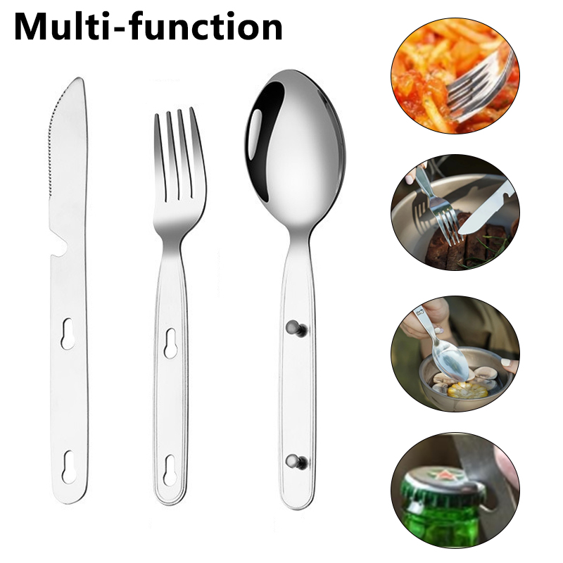 3pcs/set Folding Spoon Fork Kn - Edc Everyday Carry Knives recension och pris