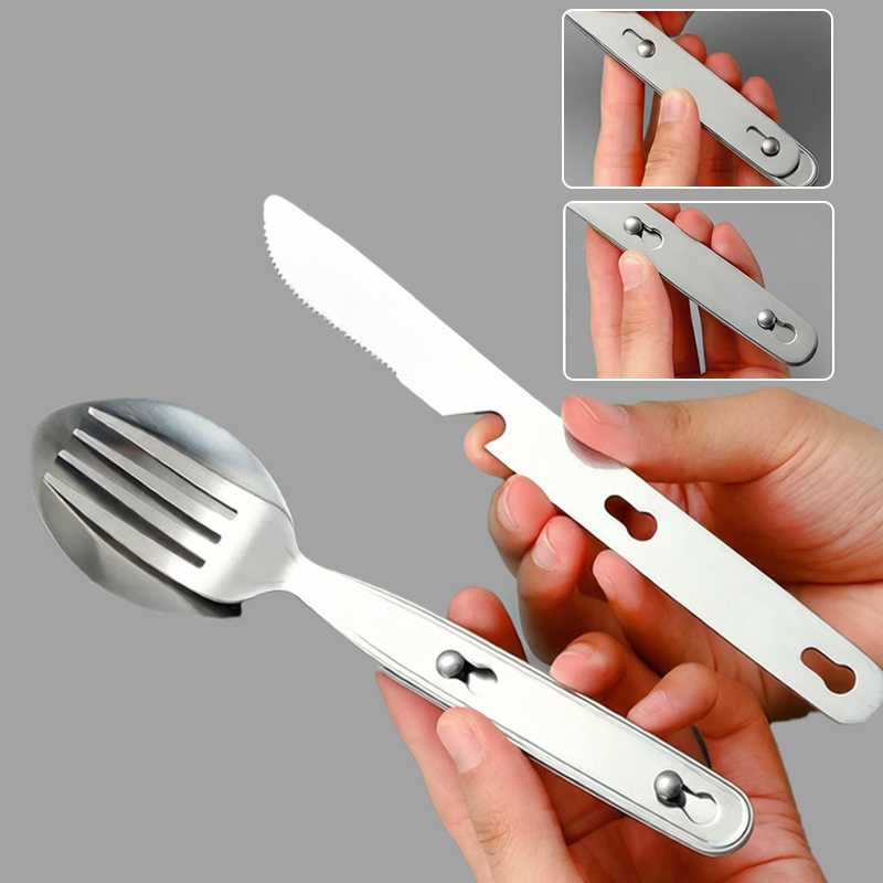 3pcs/set Folding Spoon Fork Kn - Edc Everyday Carry Knives recension och pris