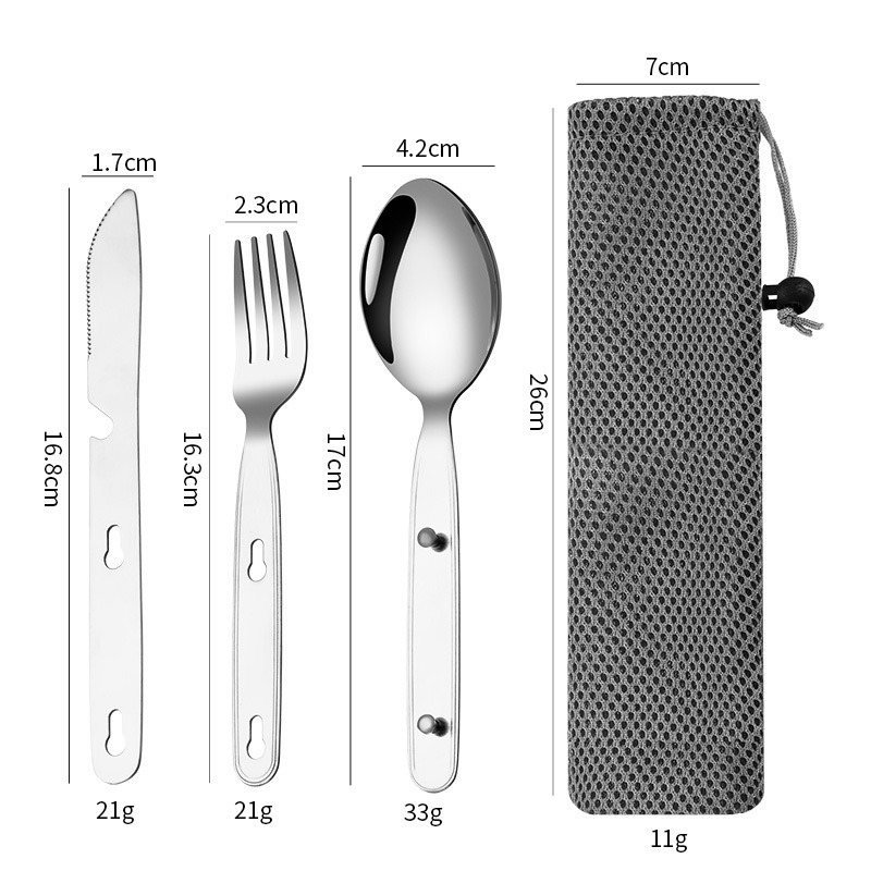 3pcs/set Folding Spoon Fork Kn - Edc Everyday Carry Knives recension och pris