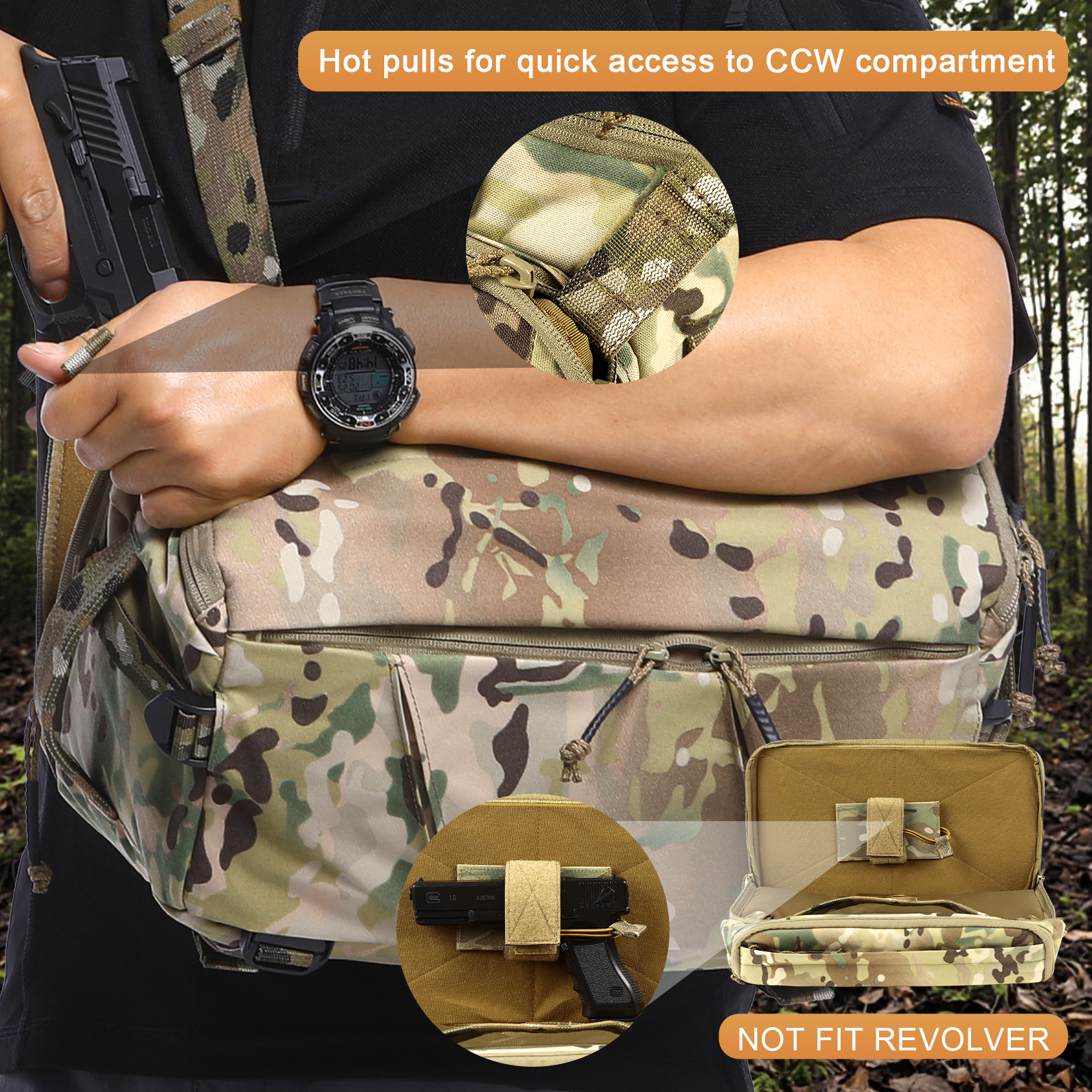 VOTAGOO 13L Tactical Sling Bag - Edc Carry Bag For Men recension och pris