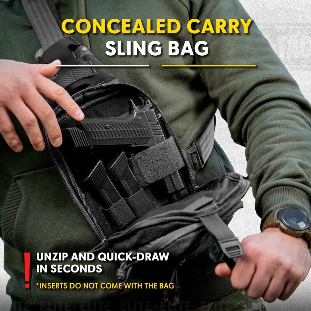EDC Tactical Crossbody Sling B - Edc Concealed Carry Bag recension och pris