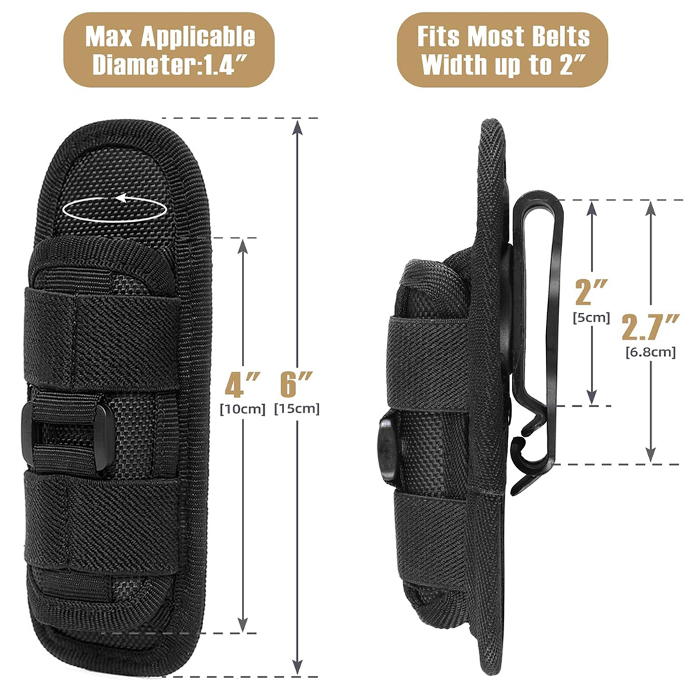 Tactical Flashlight Pouch Hols - Edc Concealed Carry Bag recension och pris