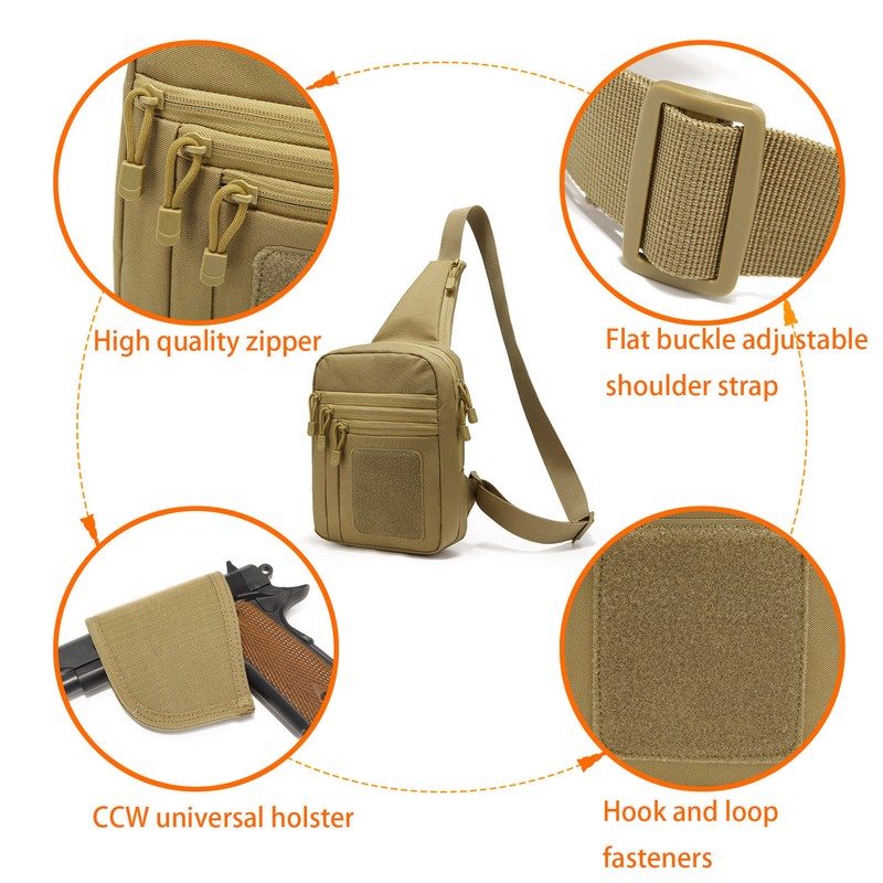 EDC 1000D Tactical Chest Bag P - Edc Carry Bag For Pistol recension och pris