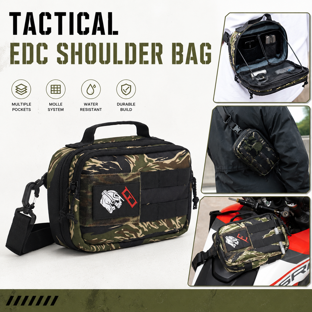 Tactical EDC Shoulder Bag Men  - Edc Carry Bag For Men recension och pris