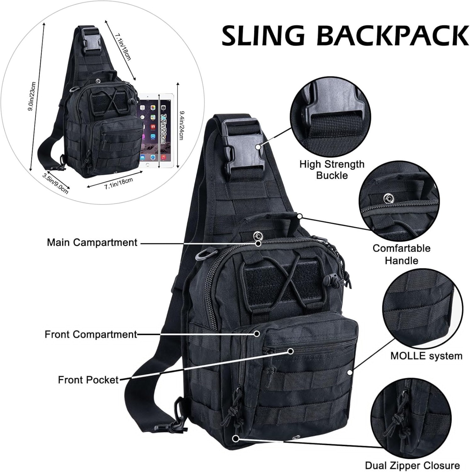 Military Tactical Chest Bag Wa - Edc Carry Bag For Men recension och pris