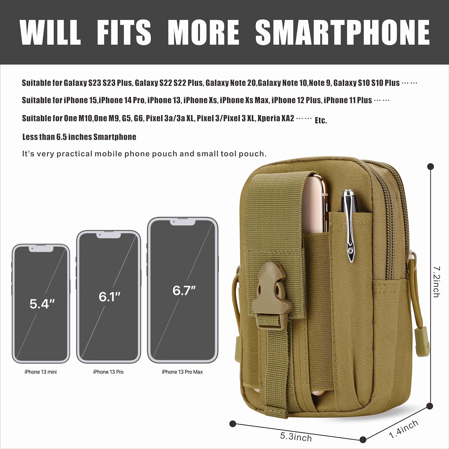 Tactical Waist Pouch EDC Molle - Edc Carry Bag For Men recension och pris