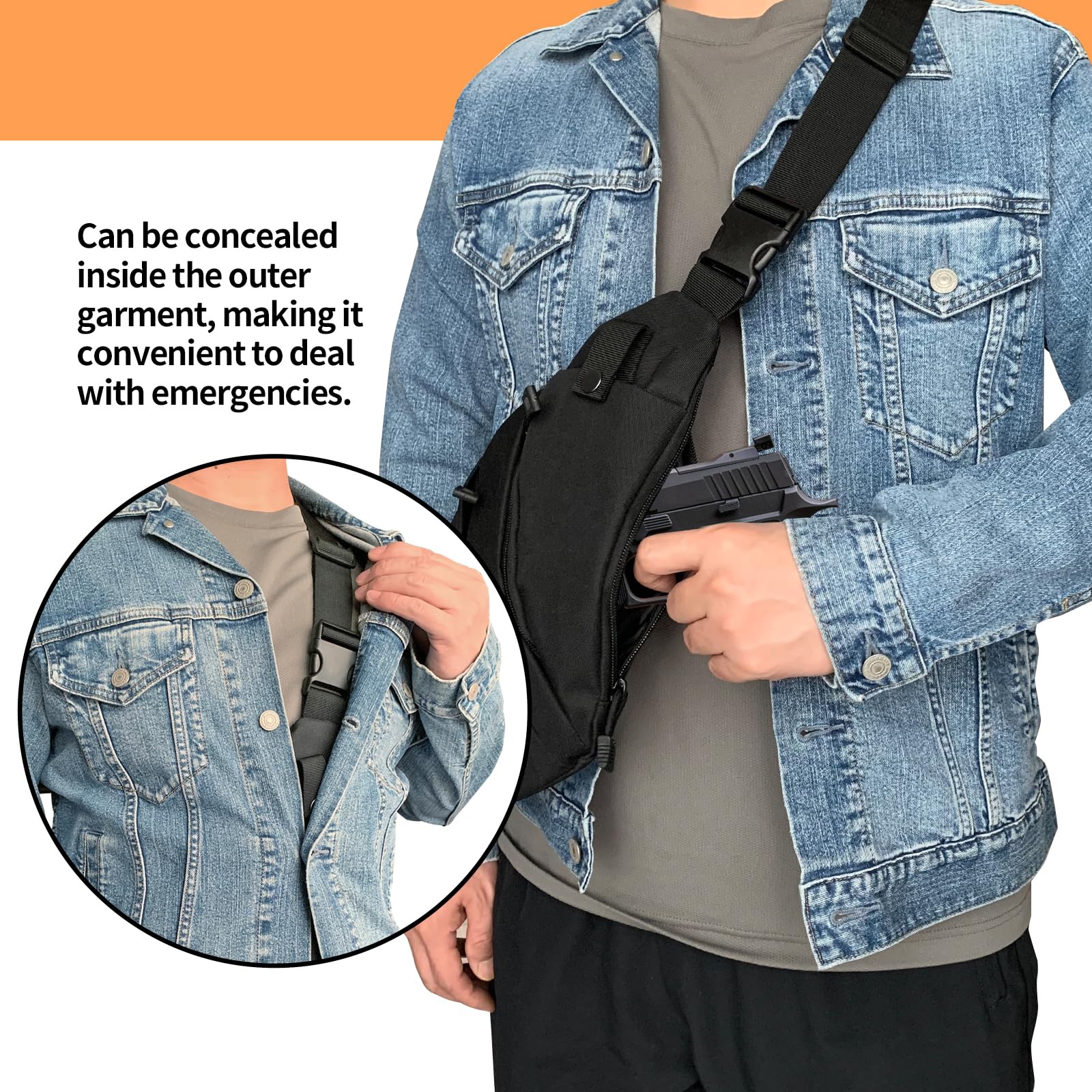 Tactical Crossbody Sling Bag E - Edc Carry Bag For Pistol recension och pris