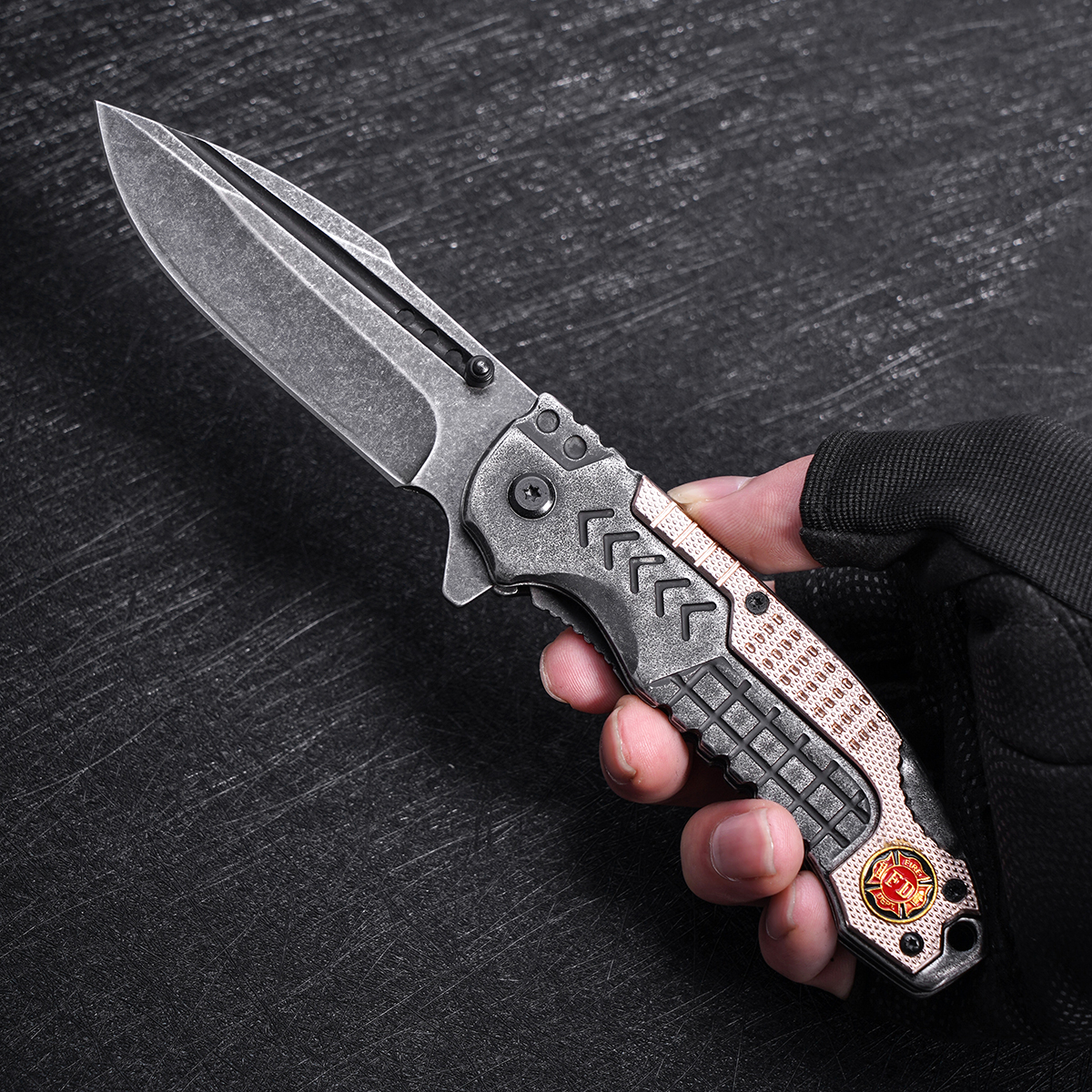 Premium Stonewashed Stainless  - Edc Day Carry recension och pris