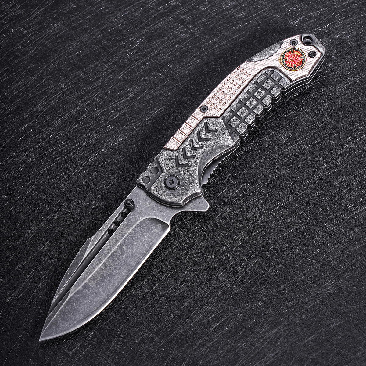 Premium Stonewashed Stainless  - Edc Day Carry recension och pris